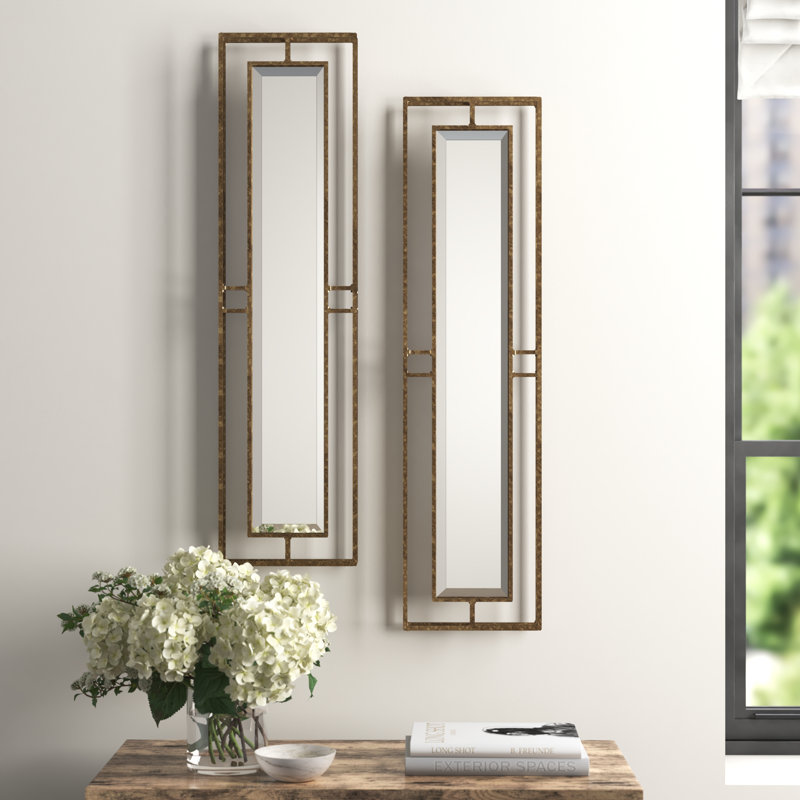 Greyleigh™ Zanders Rectangle Metal Wall Mirror & Reviews Wayfair